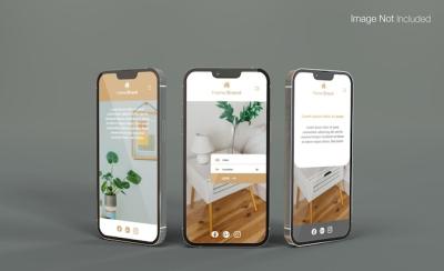 Realistic Phone Mockup in Side View on Grey Screen – Free Download