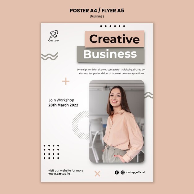 Flat Design Business Template – Free Download