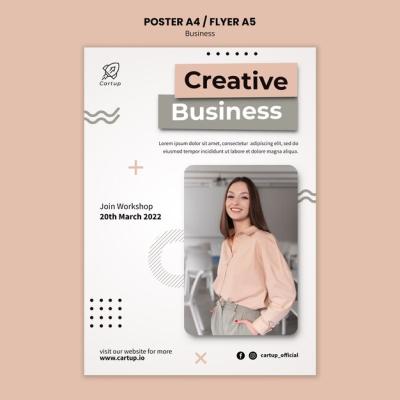 Flat Design Business Template – Free Download