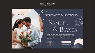Wedding Invitation Banner Design Template – Free Download