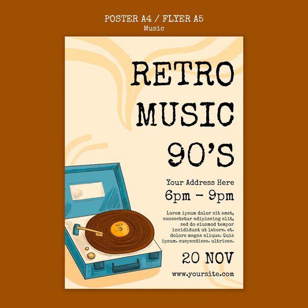 Music Event Poster Template – Download Free Stock Photo