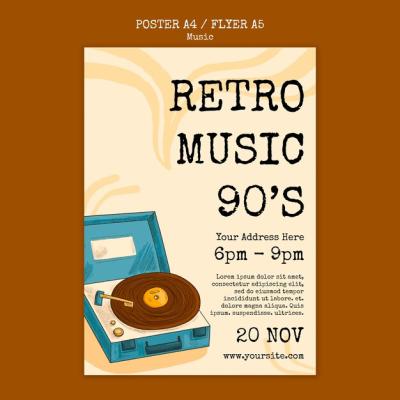 Music Event Poster Template – Download Free Stock Photo