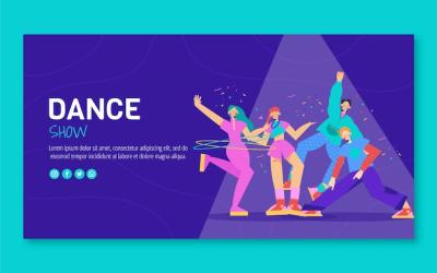 Flat Dance Show Social Media Post Template – Free Download