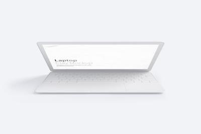 Clay Laptop Mockup, Front View – Download Free Stock Photo