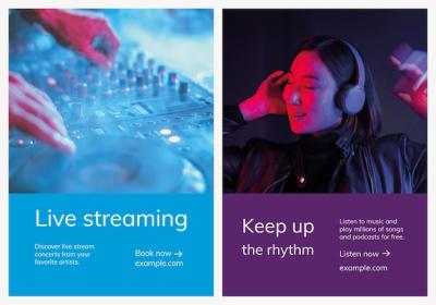 Music Advertising Template PSD for Poster Set – Free Download