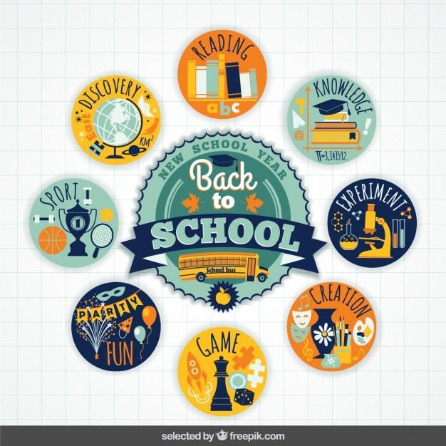 Back to School Badges Collection – Free Download