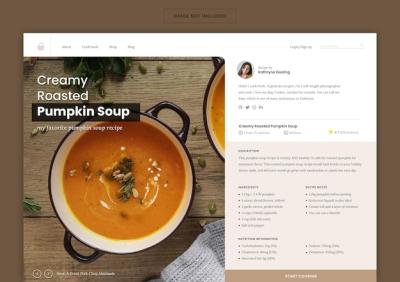 Vegan Food Landing Page Template – Download Free Stock Photo
