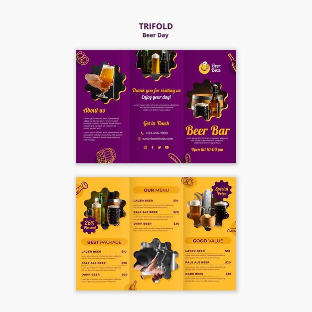 Beer Day Template Design for Creative Projects – Free Download