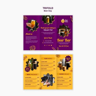 Beer Day Template Design for Creative Projects – Free Download