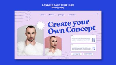 Dynamic Photography Concept Landing Page – Free to Download