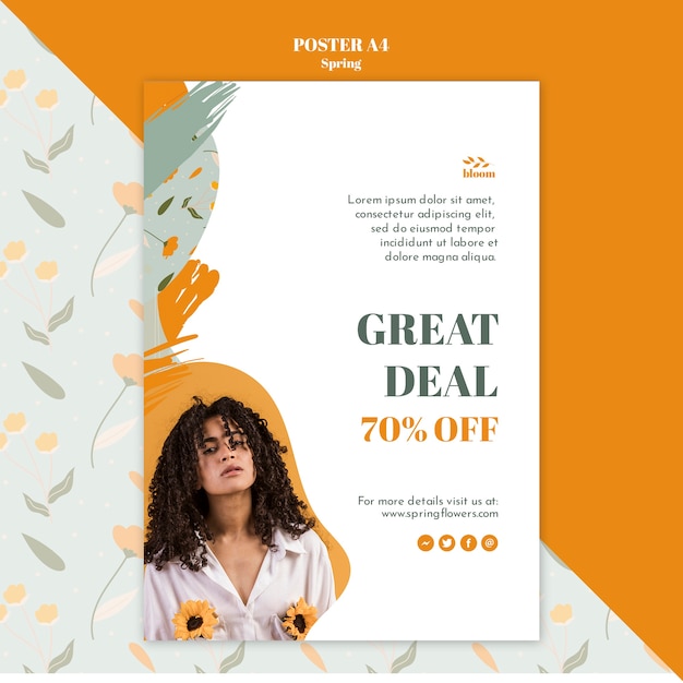 Spring Sale Poster Template – Free Download