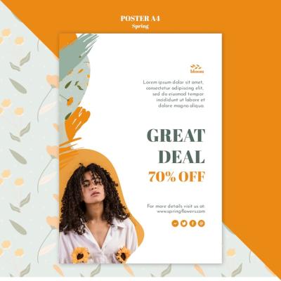 Spring Sale Poster Template – Free Download