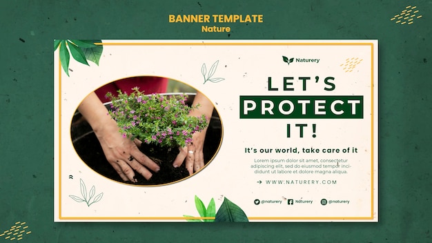 Nature Banner Template Design – Free Download, Free Stock Photo