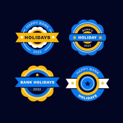 Flat Design Bank Holiday Labels – Download Free Stock Photos