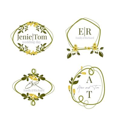 Colorful Wedding Monograms Pack – Free Download