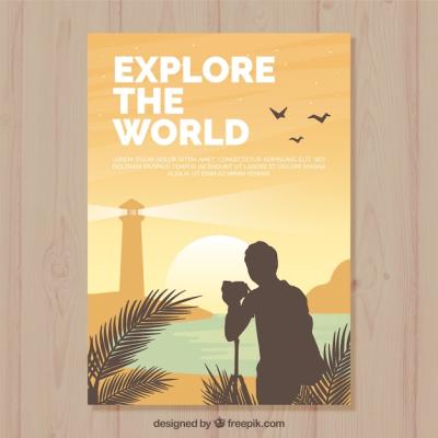 Flat Design Travel Flyer Template – Free Download