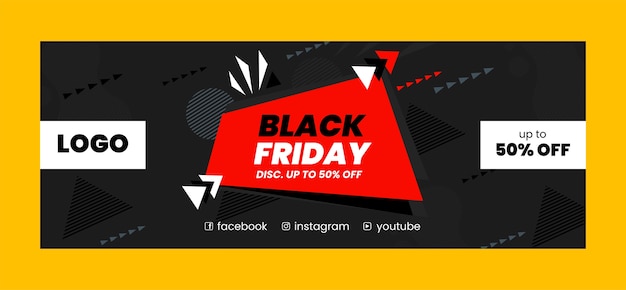 Black Friday Sales Social Media Cover Template – Free Download