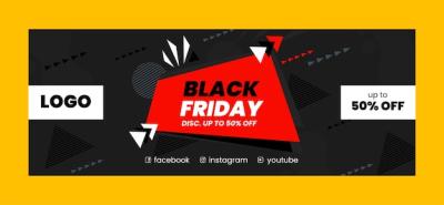 Black Friday Sales Social Media Cover Template – Free Download
