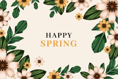 Watercolor Floral Spring Background – Free Download Stock Photo