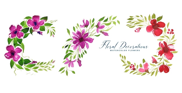 Watercolor Flower Elements for Wedding Decor – Free Download