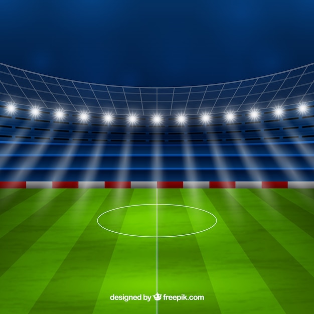 Realistic Football Stadium Background – Free Download, Free Stock Photo