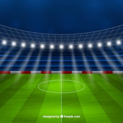 Realistic Football Stadium Background – Free Download, Free Stock Photo