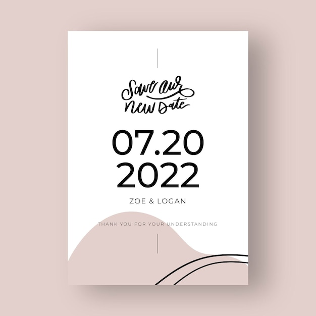 Typographic Postponed Wedding Card – Free Stock Photo for Download