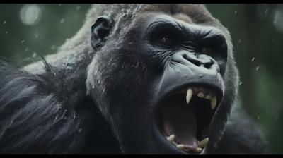 A Gorilla with Its Mouth Open – Free Stock Photo, Download Free