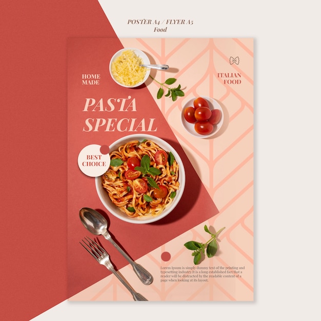 Pasta Special Poster Template – Free Download
