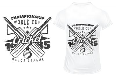 Cricket Emblem Template for Shirts – Free Download