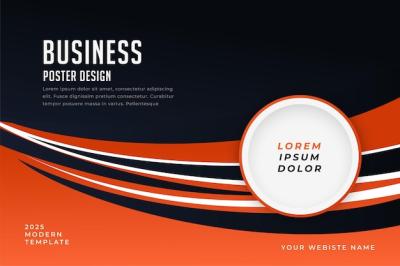 Black and Orange Business Presentation Template Design – Free Download