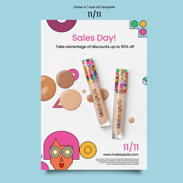 11.11 Flash Sale Poster Template – Free Download