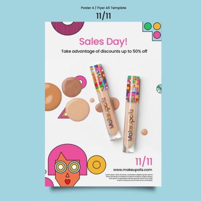 11.11 Flash Sale Poster Template – Free Download