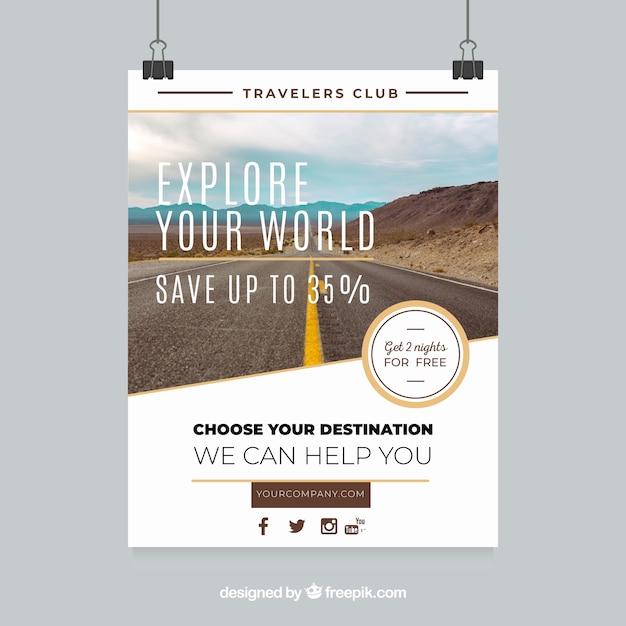 Destination Photography Travel Flyer – Free Stock Photo Download