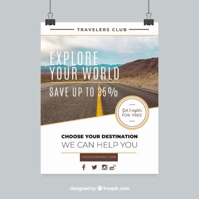 Destination Photography Travel Flyer – Free Stock Photo Download