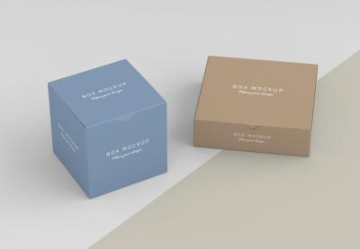 Mock-up for Cardboard Box Storage – Free Download