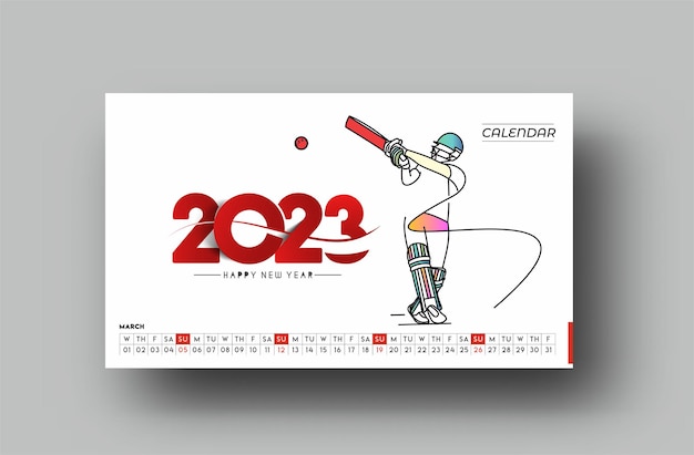 March 2023 Calendar Design for New Year – Free Download