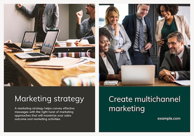 Digital Marketing Templates PSD Business Poster Set – Free Download