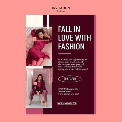 Fashion Collection Invitation Template – Free Download