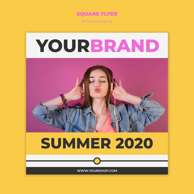 Summer Online Shopping Flyer Template – Free Download