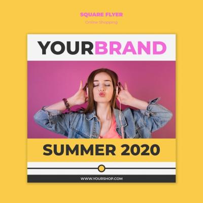 Summer Online Shopping Flyer Template – Free Download
