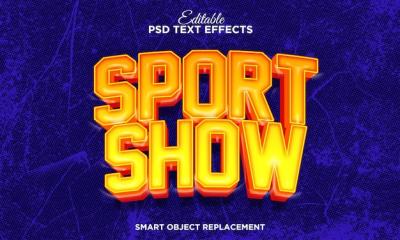 Modern 3D Text Effect for Title or Sport Show – Free Download