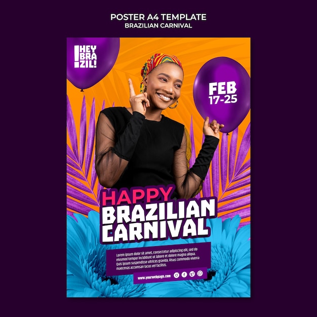 Brazilian Carnival Poster Template – Free Download