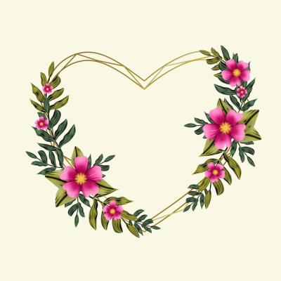 Heart Shaped Watercolor Frame – Free Download