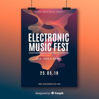 Creative Music Poster Template – Free Download, Download for Free, Free Stock Photo