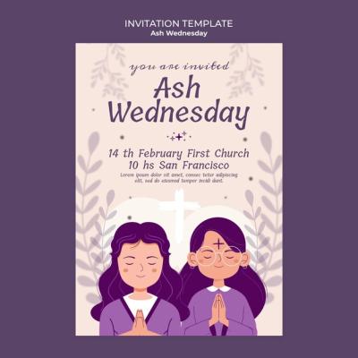 Ash Wednesday Celebration Invitation Template – Free to Download