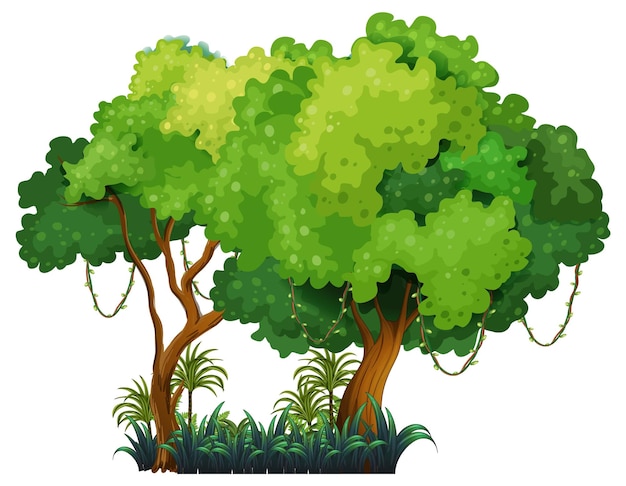 Isolated Cartoon Big Tree – Free Download, Download Free Stock Photo