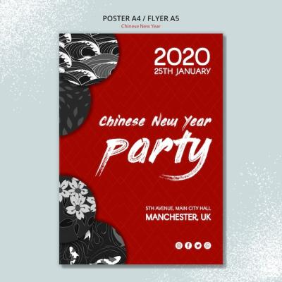 Chinese New Year Poster Template – Free Download