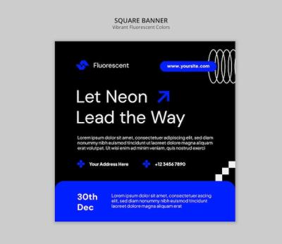 Vibrant Fluorescent Colored Shapes Template – Free Download