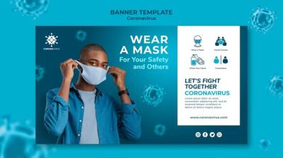 Coronavirus Mask Banner Template – Free Download